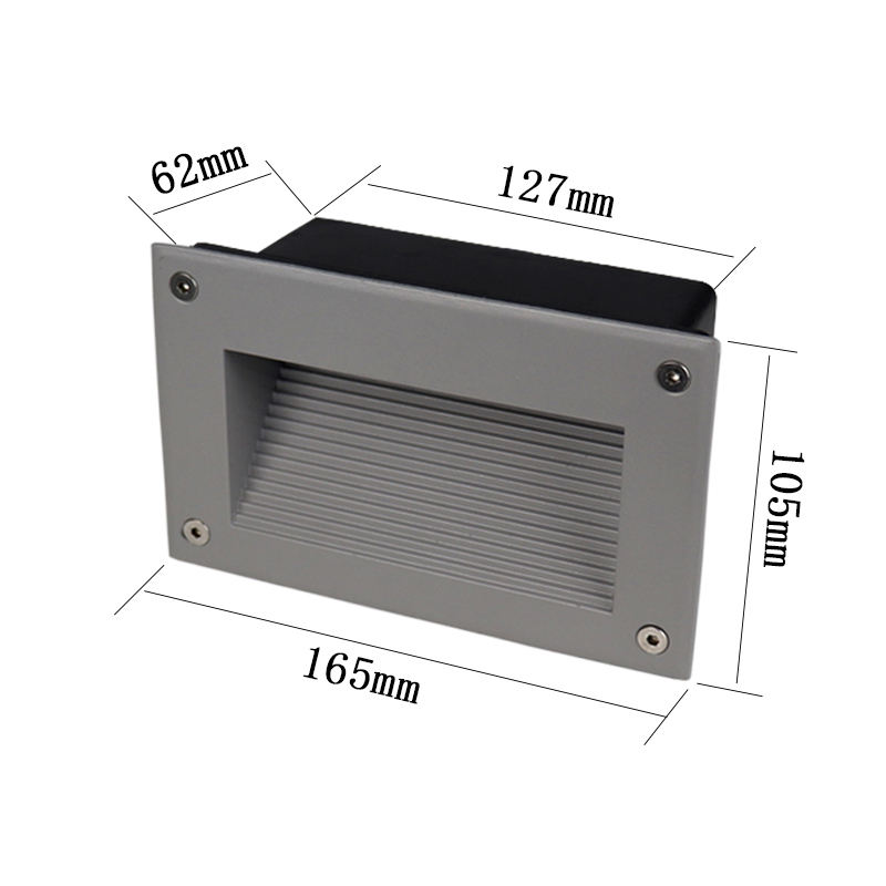 ZMJUJU 3013B IP65 Outdoor LED Step Light - Warm White Waterproof Stair Light